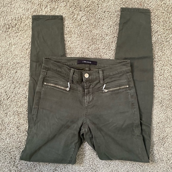 J Brand Miranda Zip Skinny in Caledon Green - Picture 8 of 12
